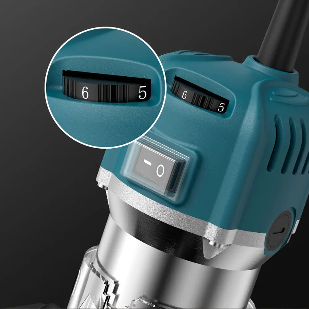 6 Speeds 800W Hand Wood Router - Woodworking Electric Trimmer 110/220v for 6.35mm 30000rpm Milling - Cutter Machine Power Tools