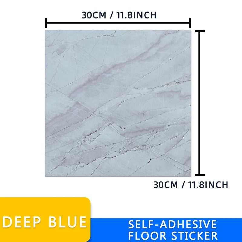 PVC Imitation Marble Floor Stickers Self-adhesive Wall Stickers Waterproof Bathroom Home Livling Room Decoration Decals 30*30cm
