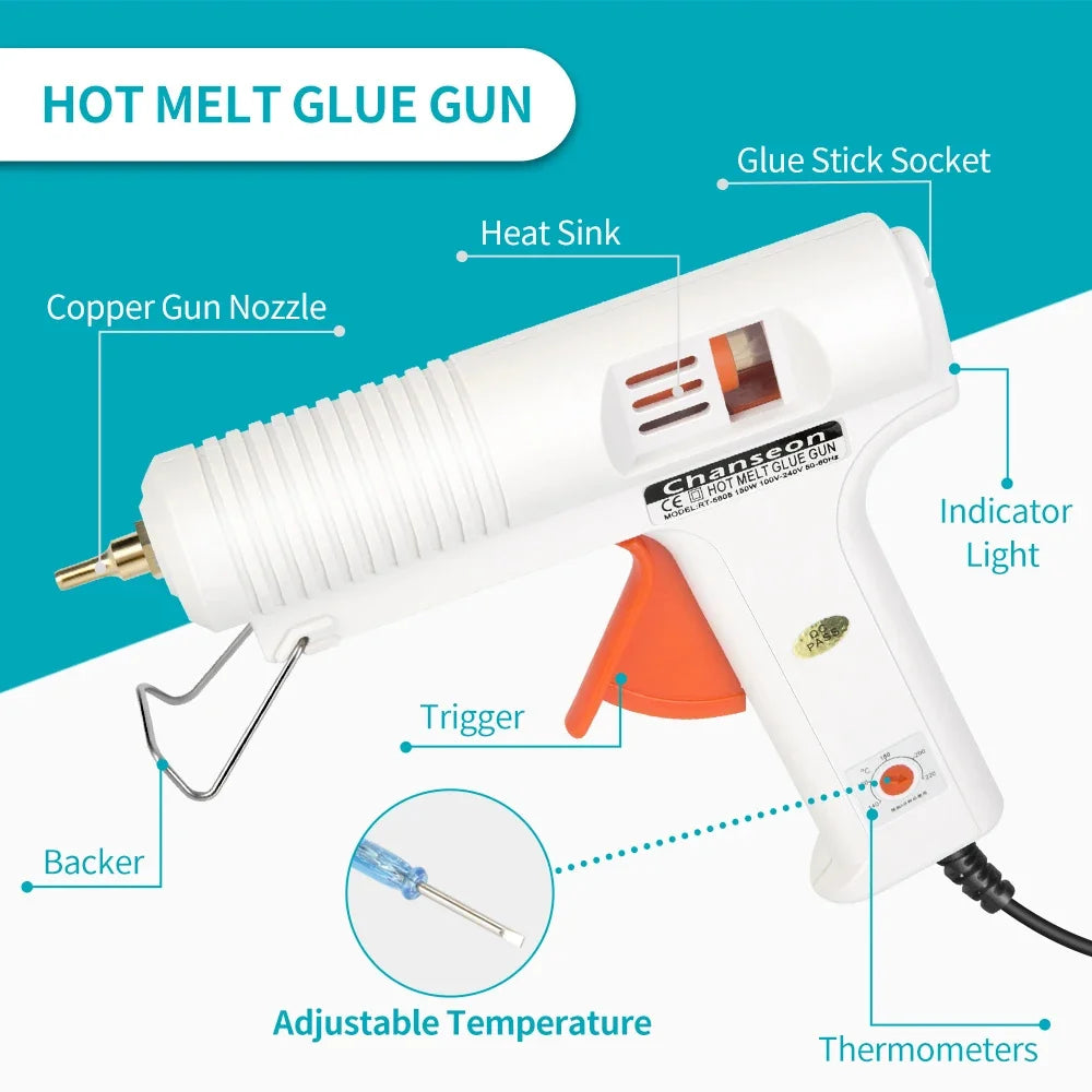 150W EU plug 220V Smart Adjustable Temperature Hot Melt Glue Gun