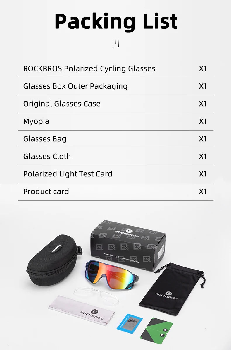 ROCKBROS Polarized Cycling Sunglasses | UV400 Protection
