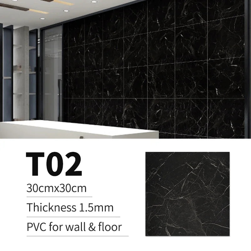 40pcs Waterproof Imitation Tile Floor Stickers 30*30cm Bathroom Self-adhesive wall decoration wall decorations living room