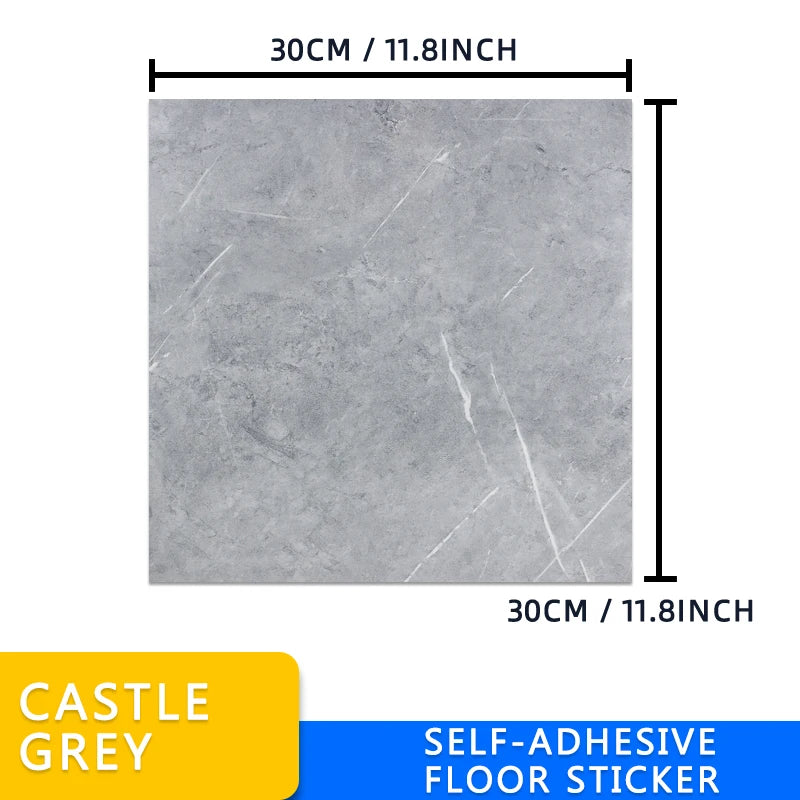 PVC Imitation Marble Floor Stickers Self-adhesive Wall Stickers Waterproof Bathroom Home Livling Room Decoration Decals 30*30cm
