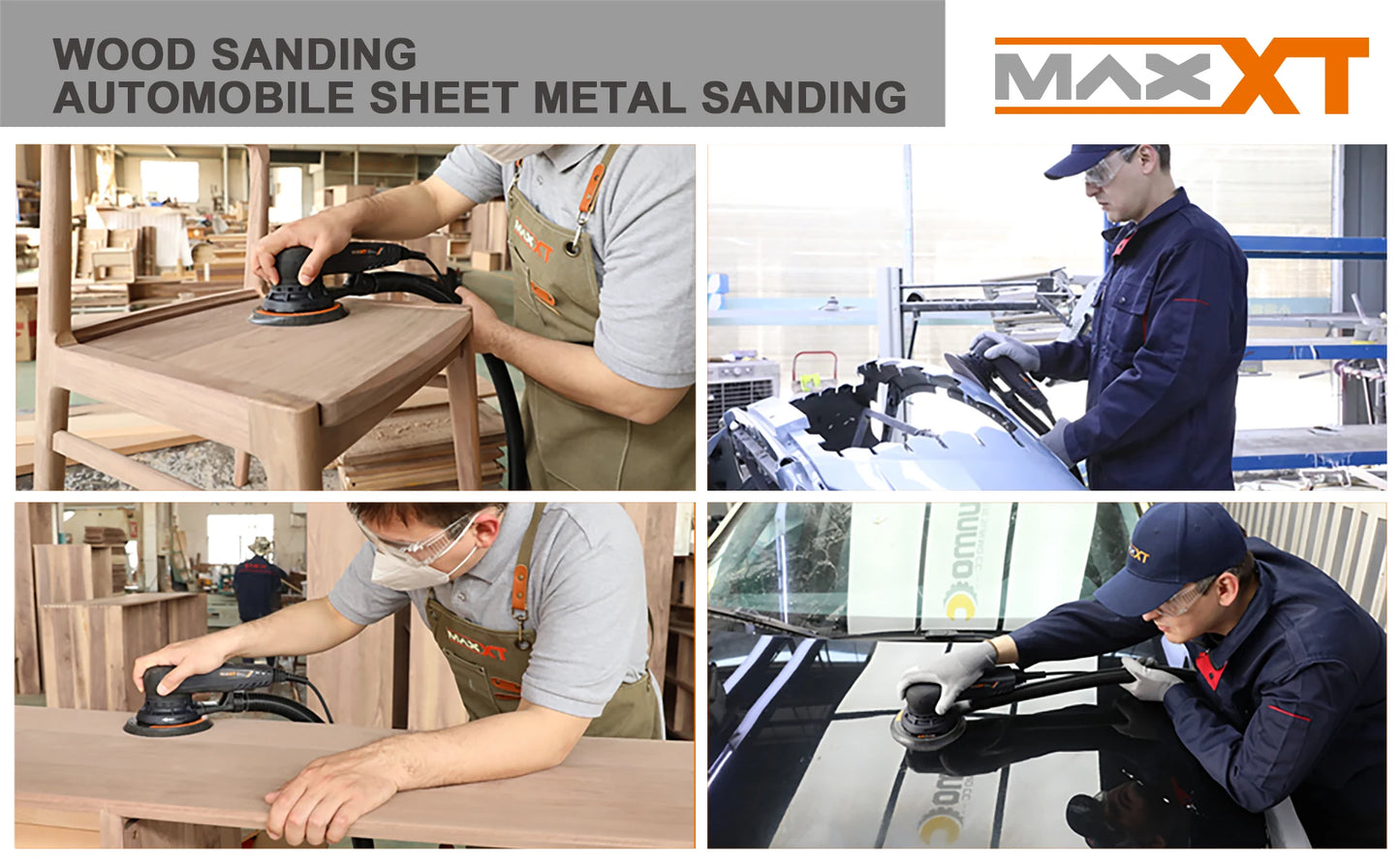 MAXXT 6Inch 150mm Power Sander Electric Orbital Sander