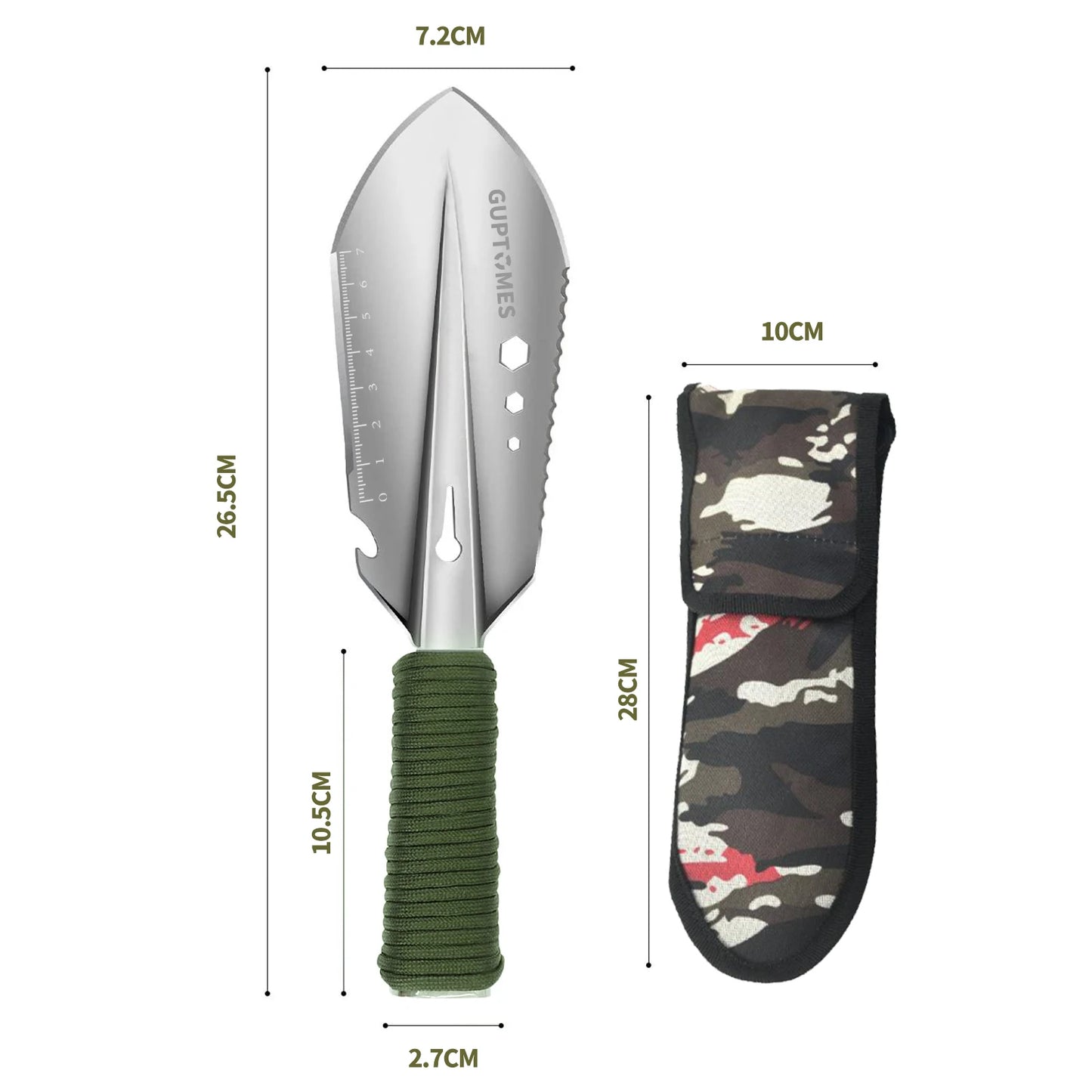 8 in 1 Multi-Tool Camping Shovel Garden tools Shovel Military Hiking Spade Survival Shovel Camping Gadgets for Outdoor tool