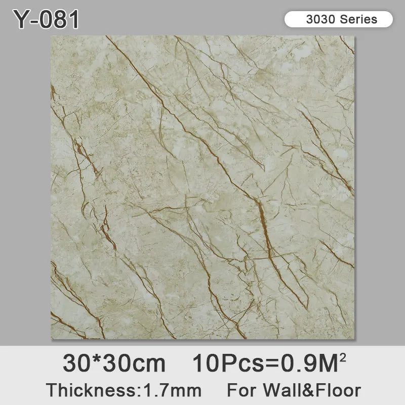 10pcs Thick Wall Sticker Self Adhesive Tiles Floor Stickers Marble Bathroom Ground Wallpapers waterproof PVC Bedroom living Room