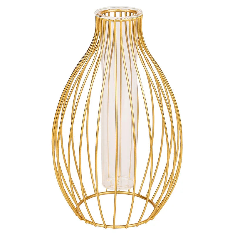 Nordic Geometric Glass Vase: Chic Home Décor Accent