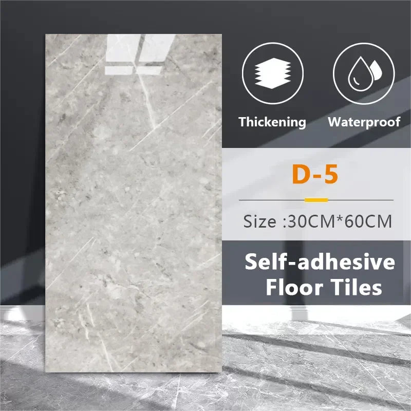 30cmx30cm PVC Wall Sticker Thick Self Adhesive Tile Floor Stickers Marble Bathroom Kitchen Waterproof Wallpapers Modern Decor