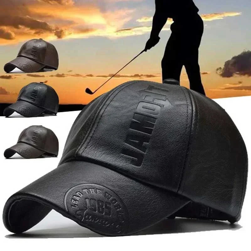 Men Retro Pu Leather Caps JAMONT Labeling British Painters Hats Spring Autumn Side Adjustable Flat Cap Fashion Hip Hop Berets