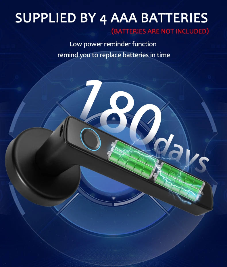 Tuya Smart Fingerprint Door Lock - Secure Keyless Entry