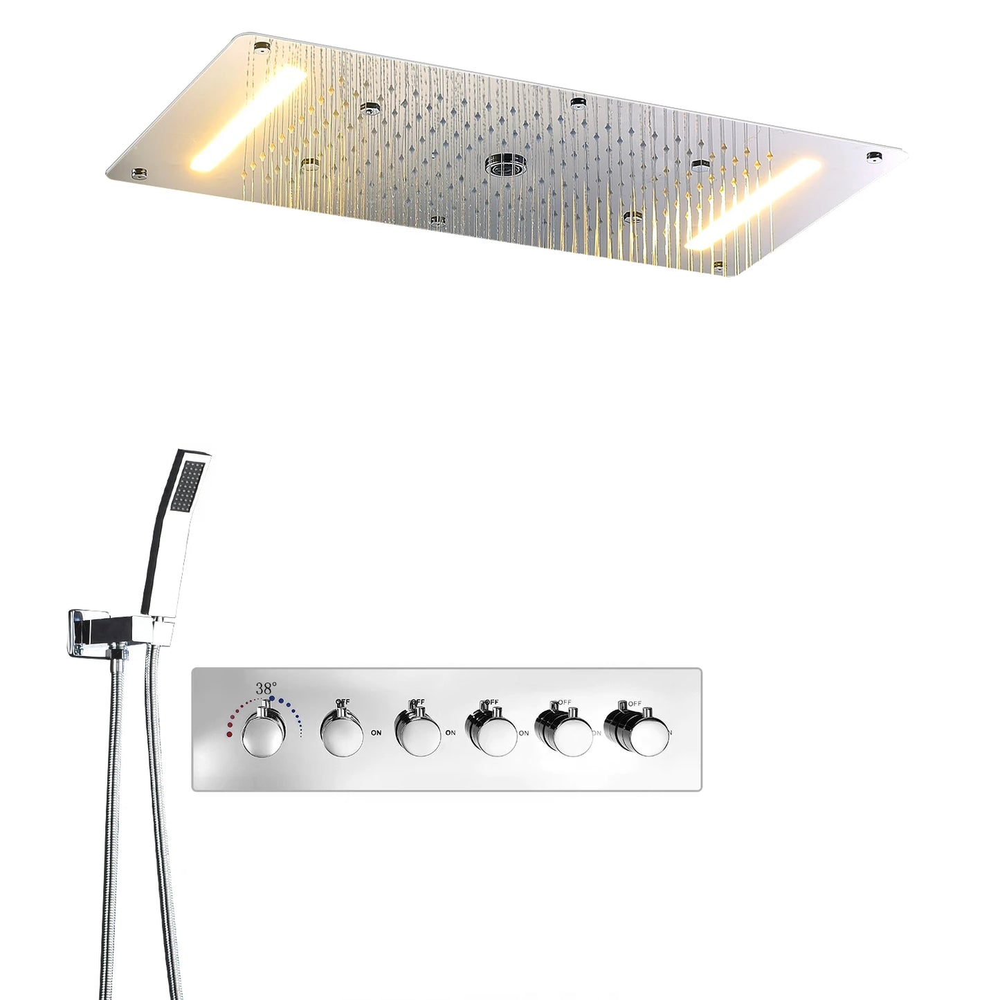 Ceiling LED Shower System Set