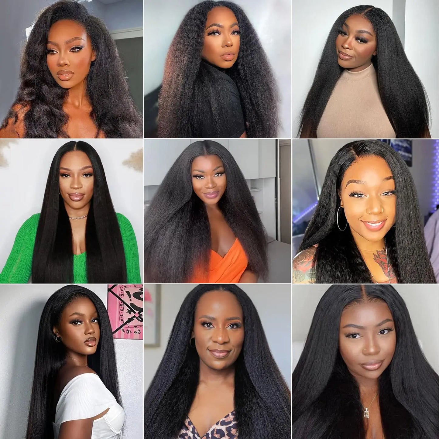 Kinky Straight Glueless Wigs For Women Ready To Wear And Go 180 Density 4x4 Lace Closure Wig Pre Cut Lace Human Hair Wig Natural