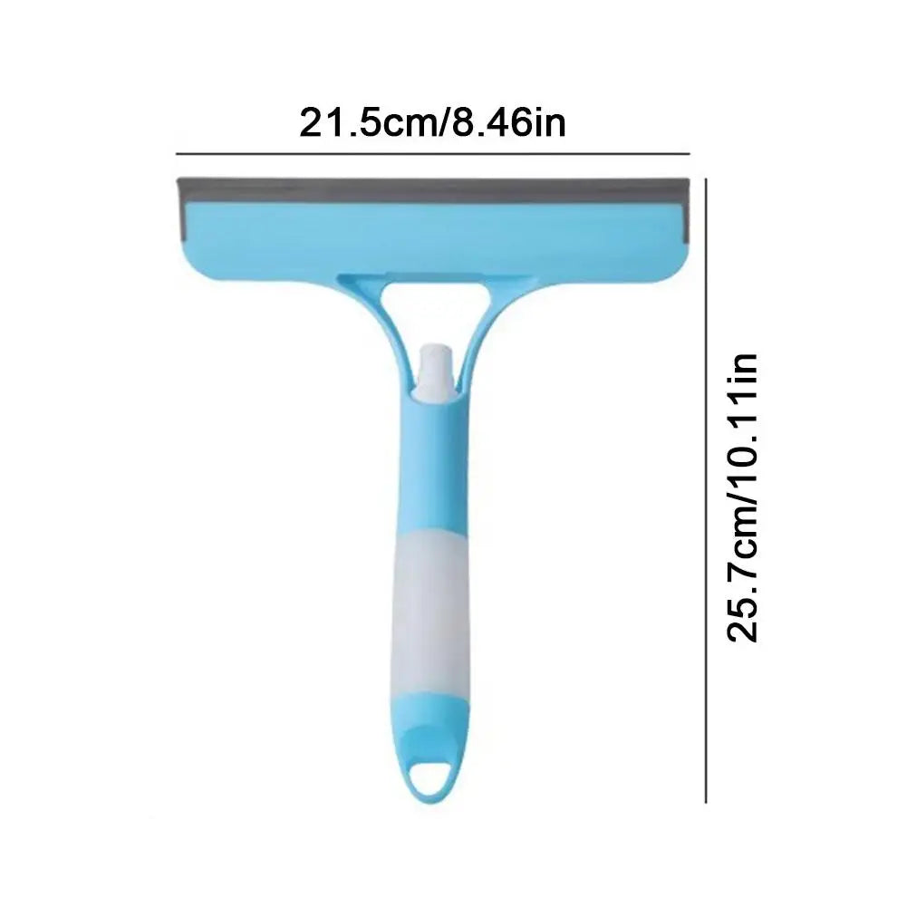 Double Sided Water Jet Shower Squeegee Glass Window Cleaning Accessories Rubber Wiper for Tiles Shower Doors Bathroom Mirrors