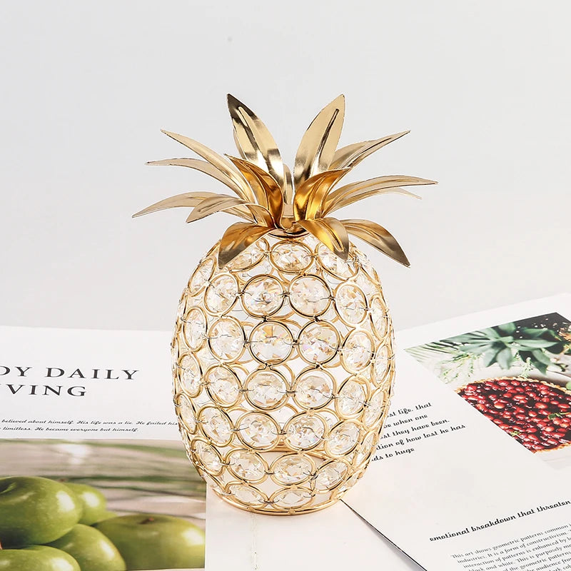 Bling Crystal Apple & Pineapple Ornaments: Creative Home Décor & Photography Props