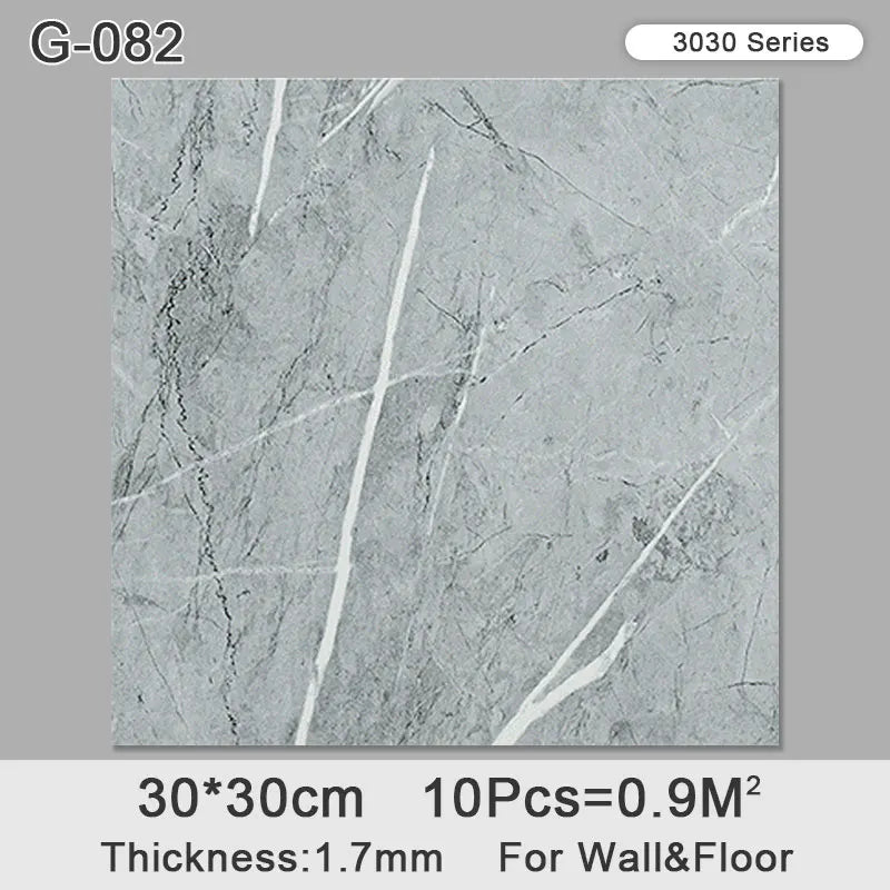10pcs Thick Wall Sticker Self Adhesive Tiles Floor Stickers Marble Bathroom Ground Wallpapers waterproof PVC Bedroom living Room