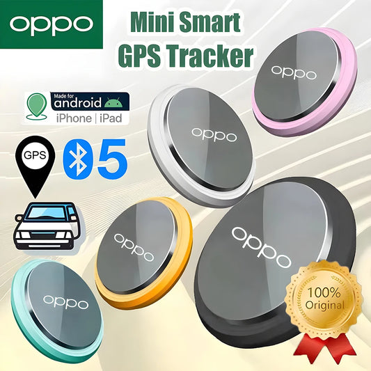 OPPO Smart Airtag Bluetooth 5.3 GPS Tracker Compatible with Android and iOS Systems, Air Tag Tracker Mini Locator for Kids, Bags, Keys, and Wall Mounts