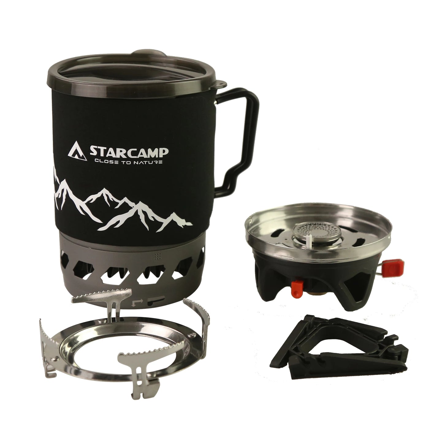 STARCAMP 1100ml Outdoor Camping Cooking System Hiking Fastboil Jet Cooker Gas Stove