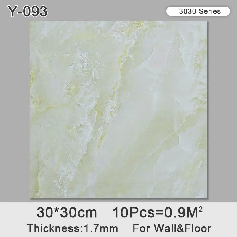 10pcs Thick Wall Sticker Self Adhesive Tiles Floor Stickers Marble Bathroom Ground Wallpapers waterproof PVC Bedroom living Room