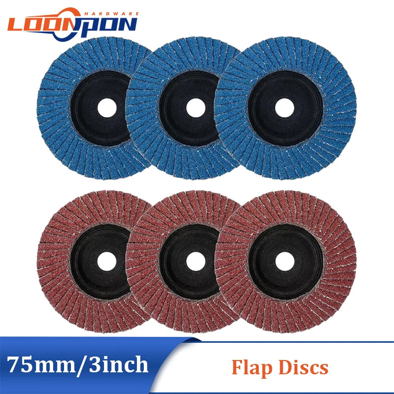 75mm Grinding Wheels 3inch Flap Discs For Angle Grinder Metal 80# High Quality 2-10pcs