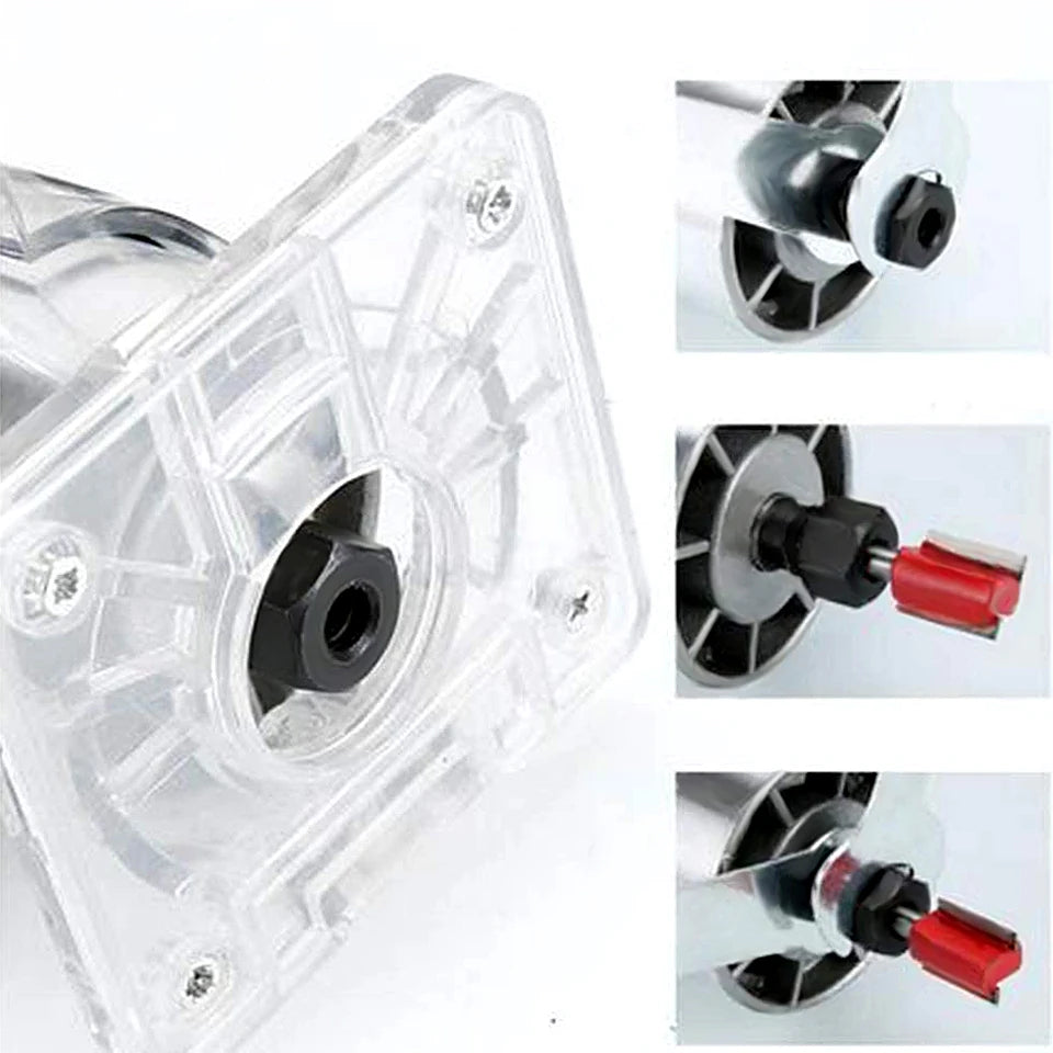 800w 30000rpm Wood Router Kit,6 Speed Electric Trimmer Woodworking Tool Power Carpentry Manual Trimmer Tools With Milling Cutter