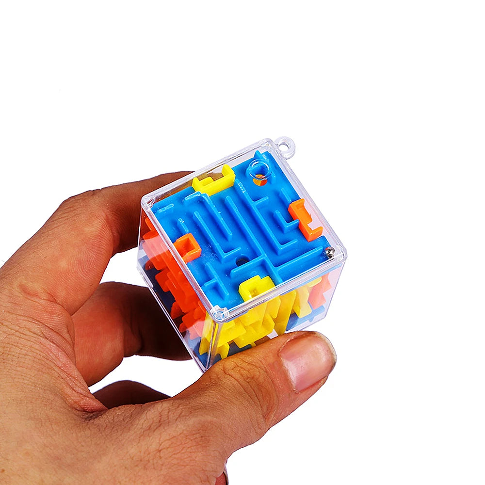 10Pcs Fun 3D Cube Rolling Beads Maze Educational Toys Boys Girls Birthday Wedding Guest Gift Giveaway Christmas Kids Gift Pinata