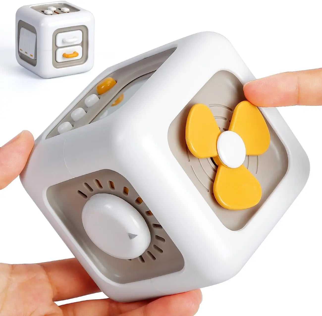 Montessori Baby Cube Toys Sensory Busy Board Fine Motor Skills Activity Cube , 6 in 1 Multipurpose Educational Learning Toys