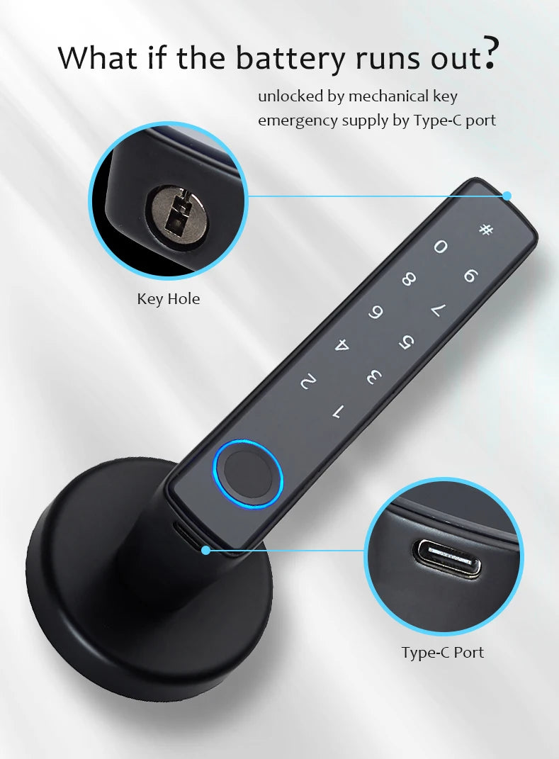 Tuya Smart Fingerprint Door Lock - Secure Keyless Entry