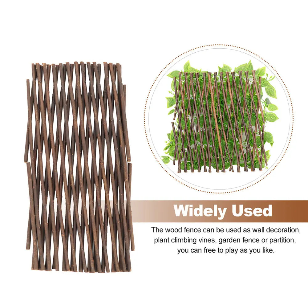 Garden Trellis Expanding Retractable Wooden Fence