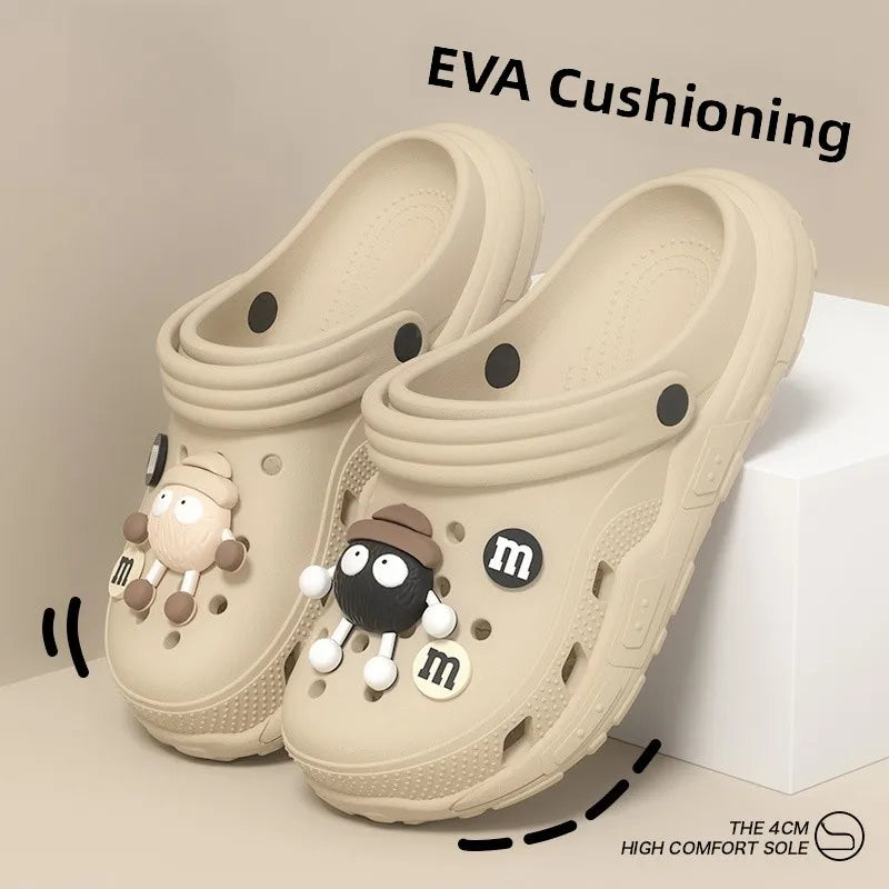 Women's Thi Bot Sandals 2024 Summer Outdoor Anti-slip Soft Bot No Smell Beach Couple Cool Slippers Men's EVA Material