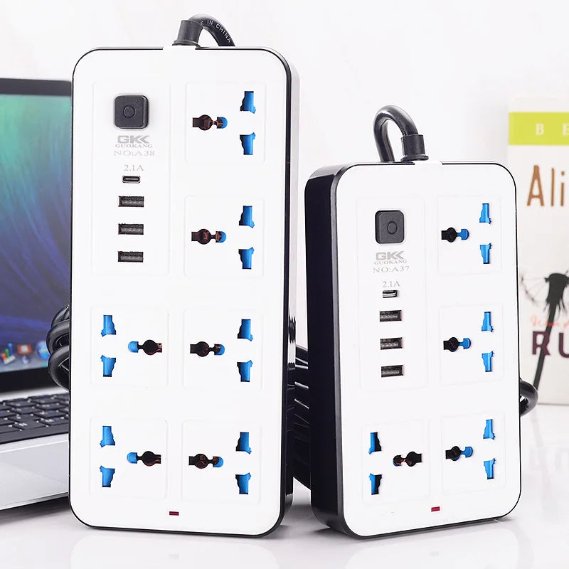 Universal Plug Power Strip with USB Port