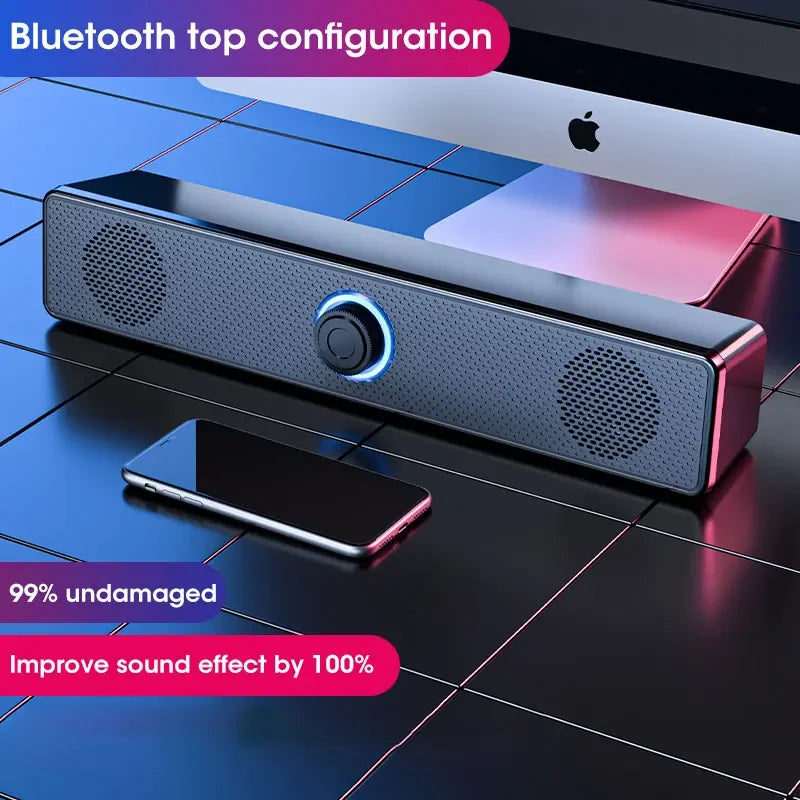 Surround Sound Bar Wired Computer Speakers Stereo Subwoofer Soundbar for Desktop Laptop PC TV Mini Speaker Home Theater System