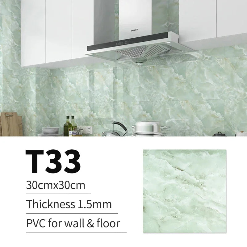 40pcs Waterproof Imitation Tile Floor Stickers 30*30cm Bathroom Self-adhesive wall decoration wall decorations living room