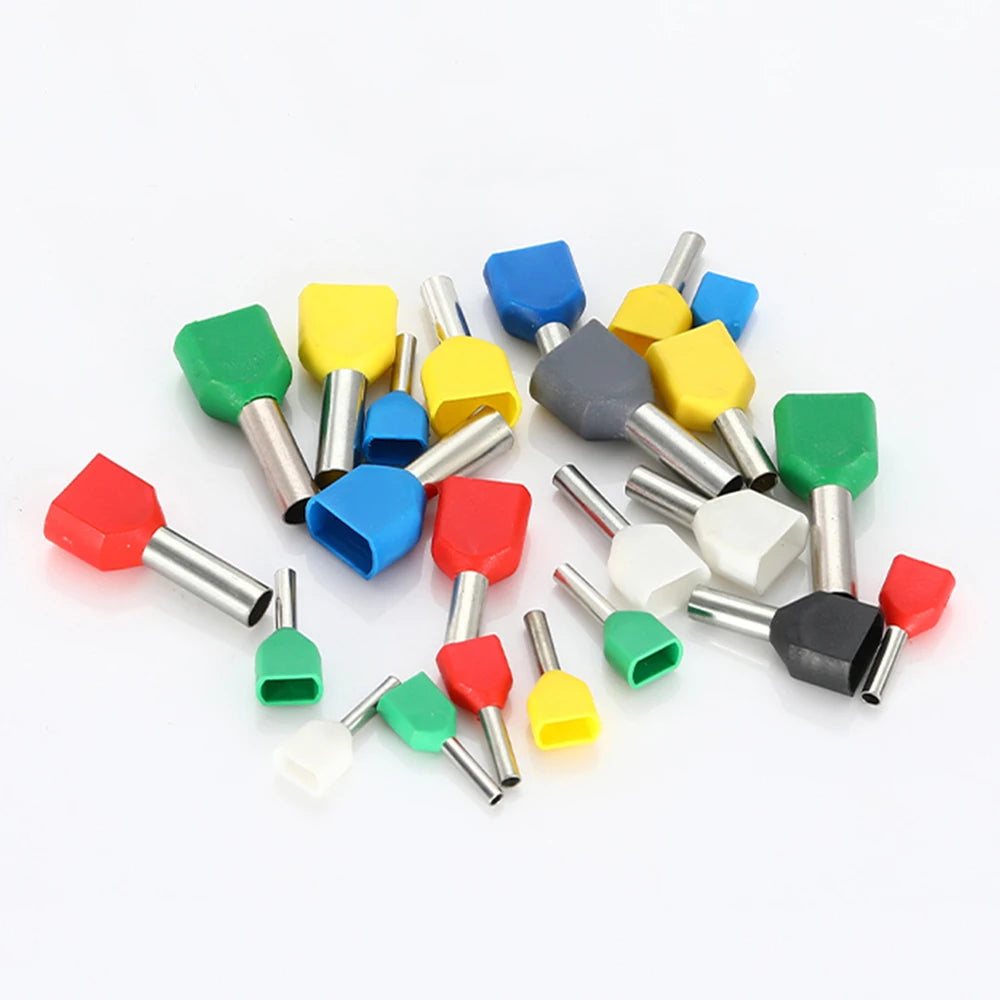 100PCS Red Copper Insulated Ferrules Cord End Crimp Terminal
