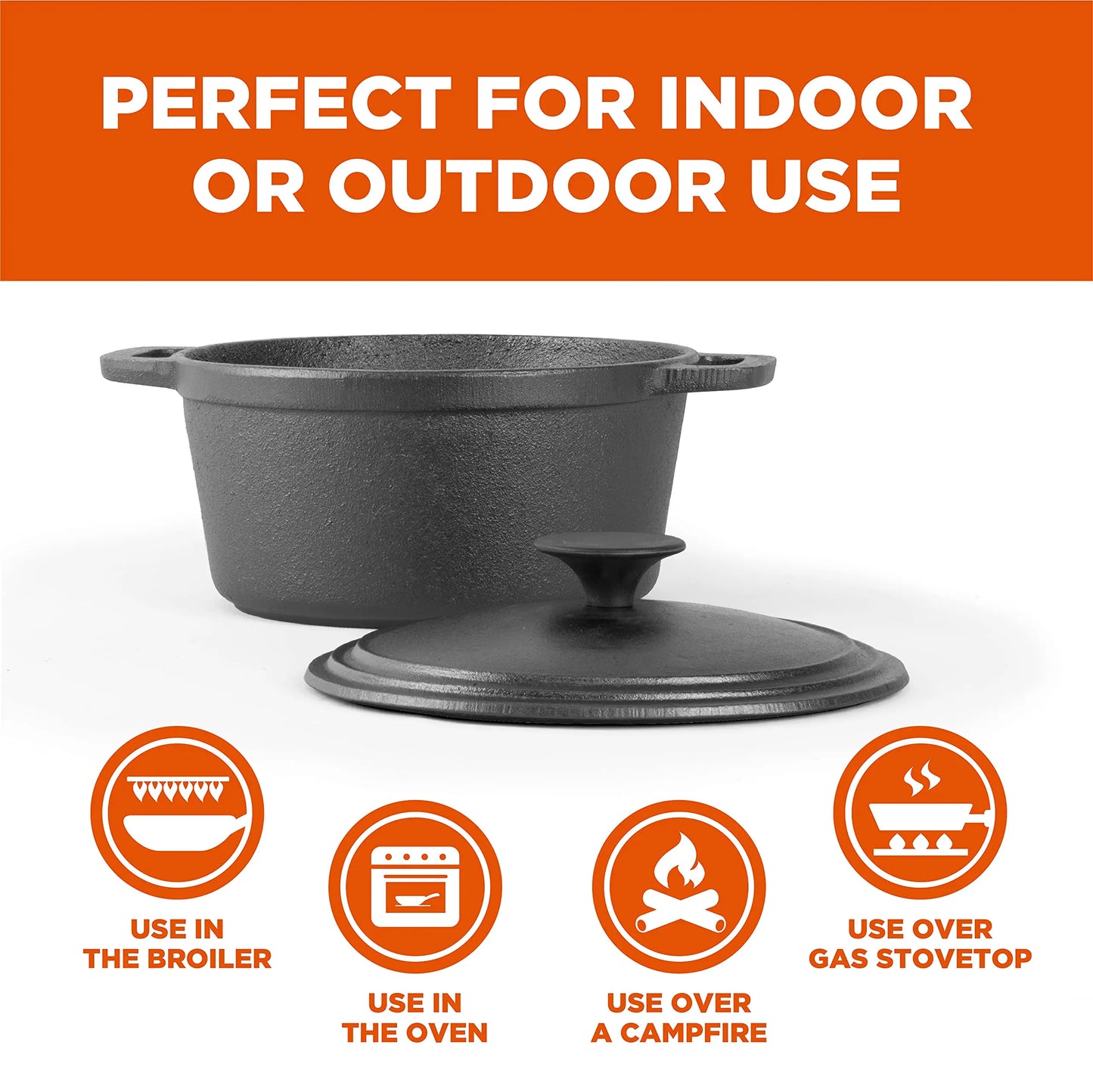 Enameled Cast Iron Dutch Oven - 4 Quart