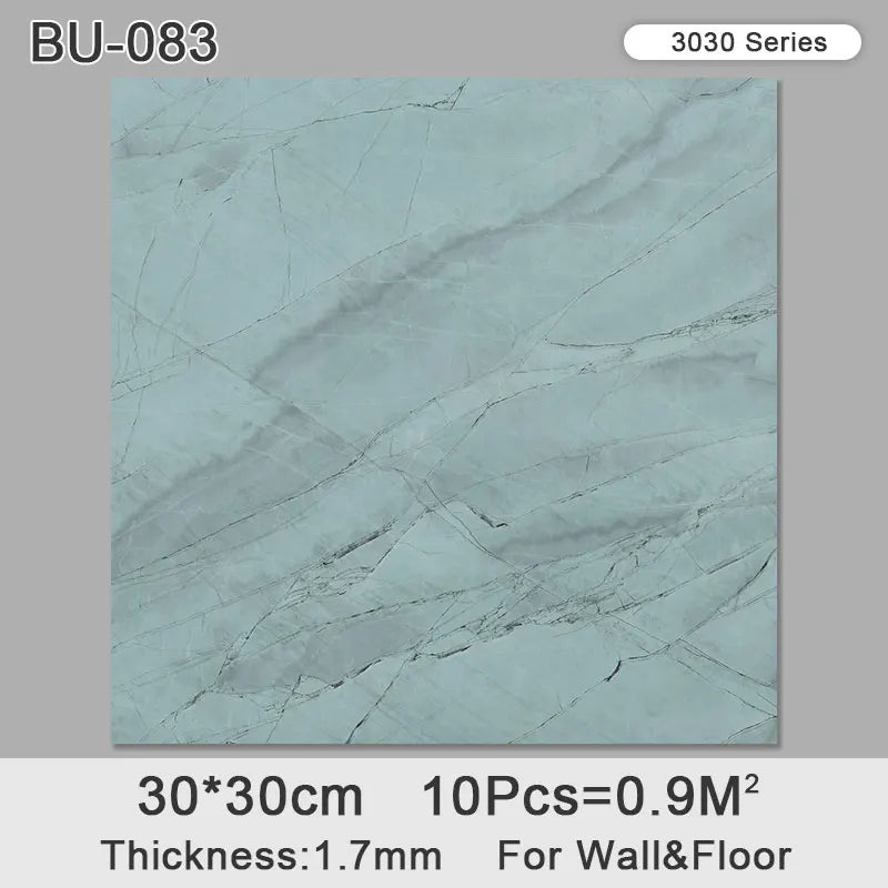 10pcs Thick Wall Sticker Self Adhesive Tiles Floor Stickers Marble Bathroom Ground Wallpapers waterproof PVC Bedroom living Room