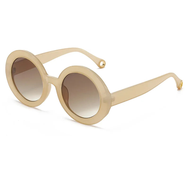 Punk Colorful Round Sunglasses New Women Men Fashion Gradient Sun Glasses Female Brand Designer Candy Color Eyewear Shades UV400