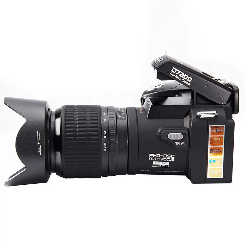 D7200 Digital Camera 33MP Auto Focus Professional DSLR Camera Telephoto Lens Wide Angle Lens Appareil Photo Bag