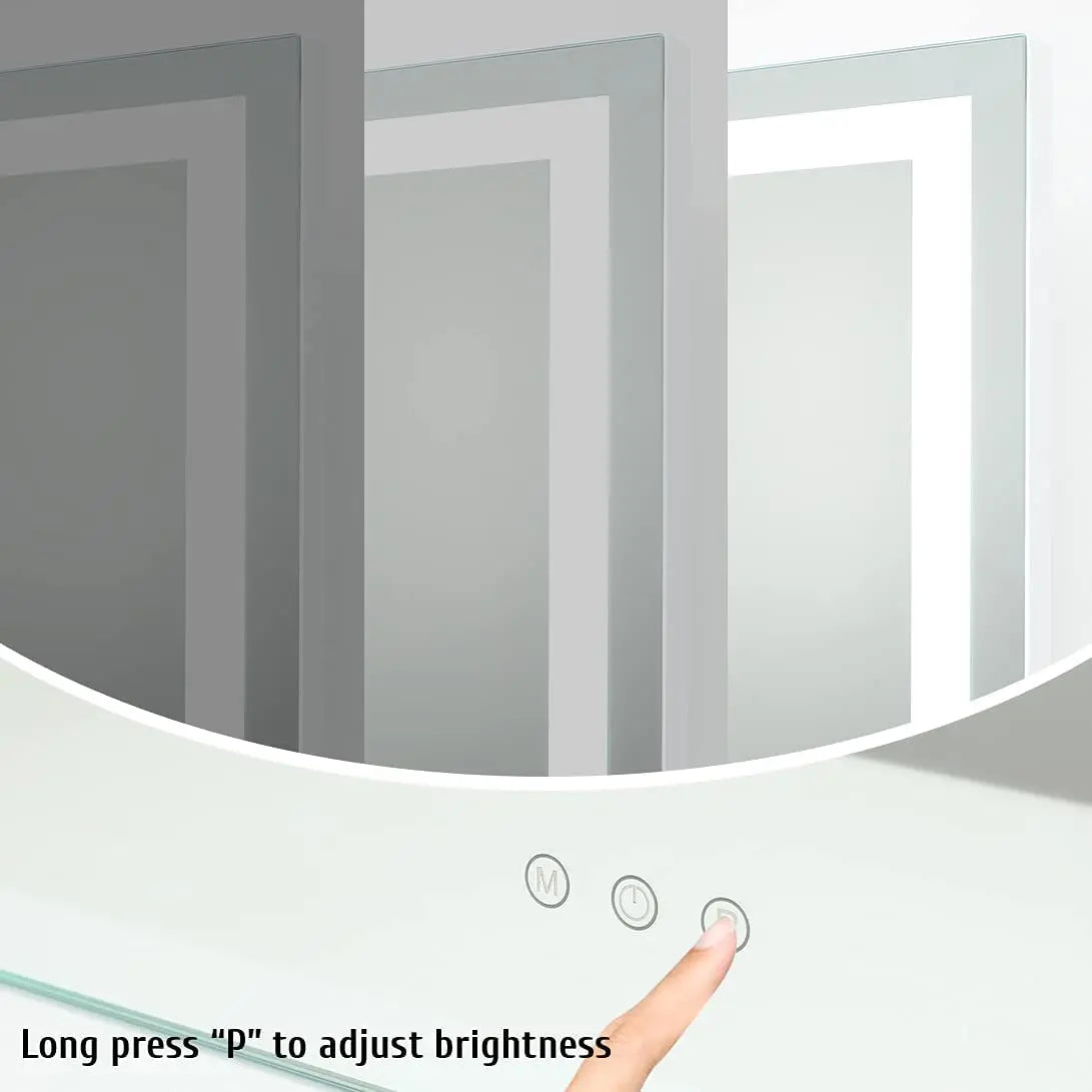 LED Round Vanity Smart Touch Dimmable Mirror
