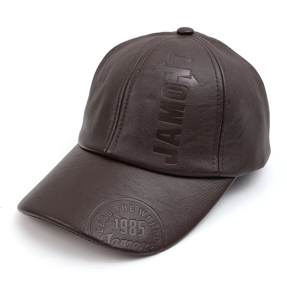 Men Retro Pu Leather Caps JAMONT Labeling British Painters Hats Spring Autumn Side Adjustable Flat Cap Fashion Hip Hop Berets