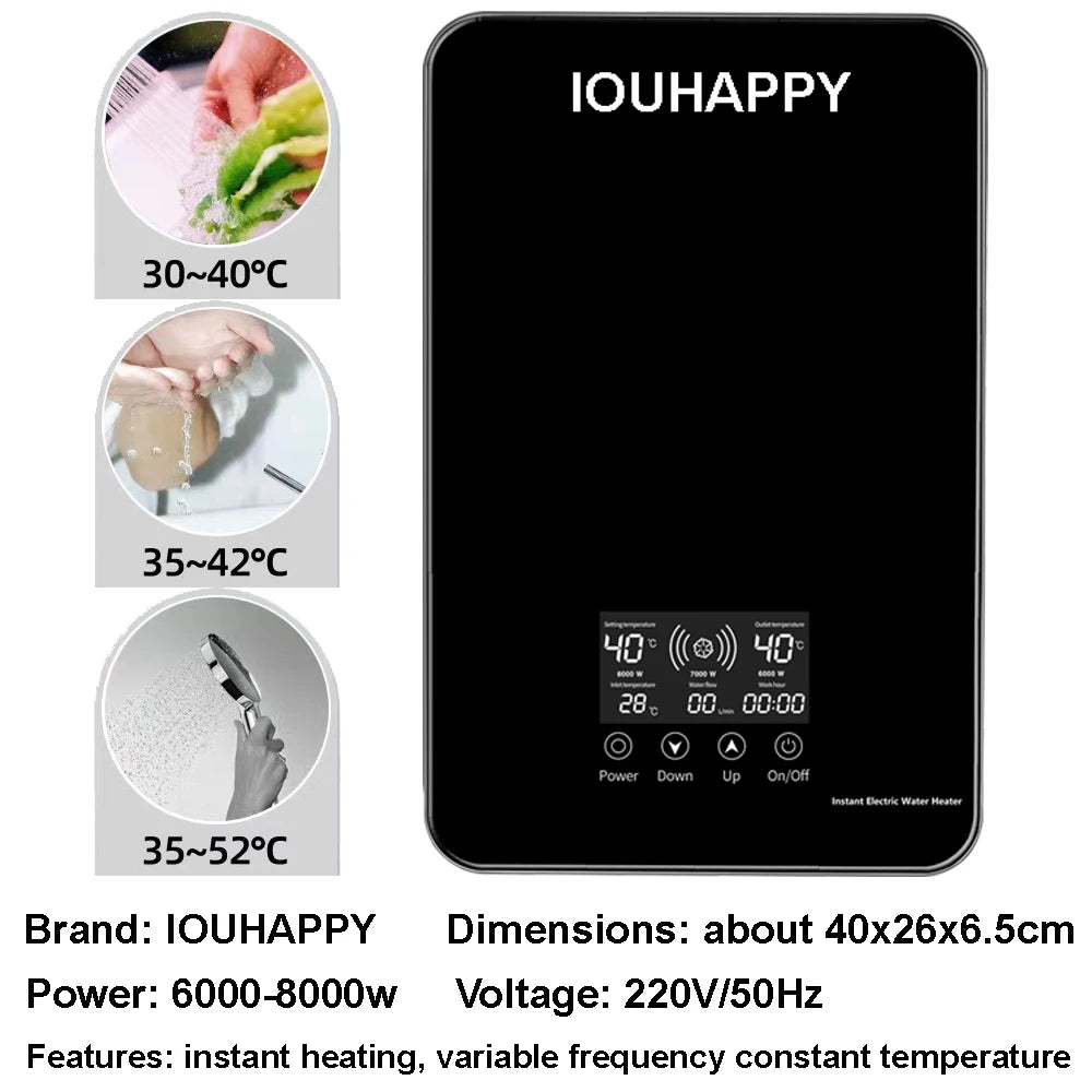 Instant Electric Water Heater Faucet with Digital Display