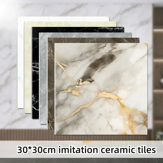 30*30cm Imitation Tile 3D Wall Sticker Self-adhesive Wall Decoration Bathroom Waterproof Moisture-proof Marble Kitchen Wallpaper
