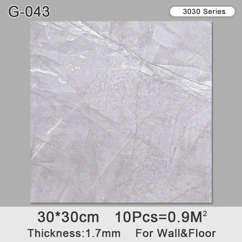 10pcs Thick Wall Sticker Self Adhesive Tiles Floor Stickers Marble Bathroom Ground Wallpapers waterproof PVC Bedroom living Room