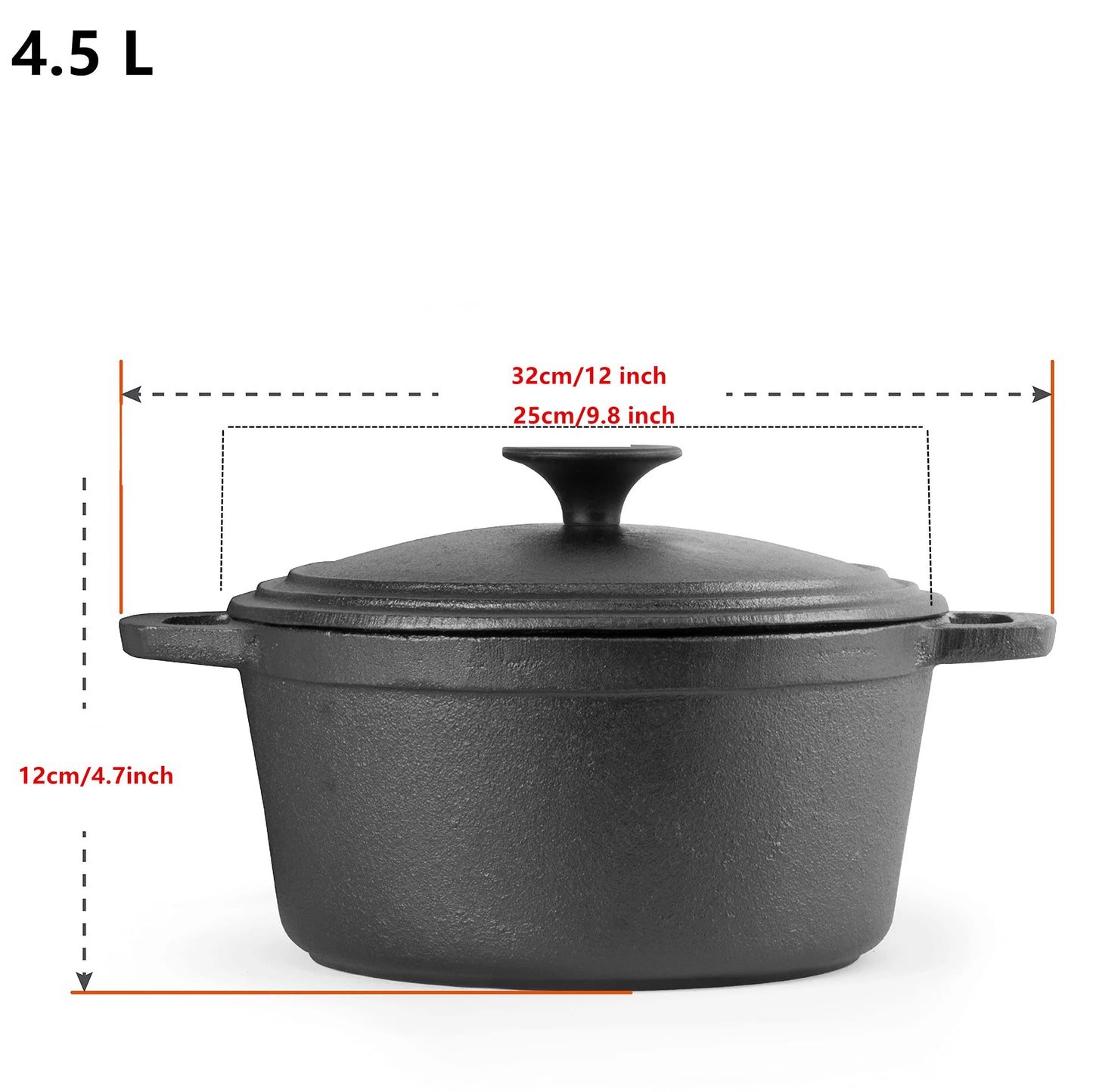 Enameled Cast Iron Dutch Oven - 4 Quart