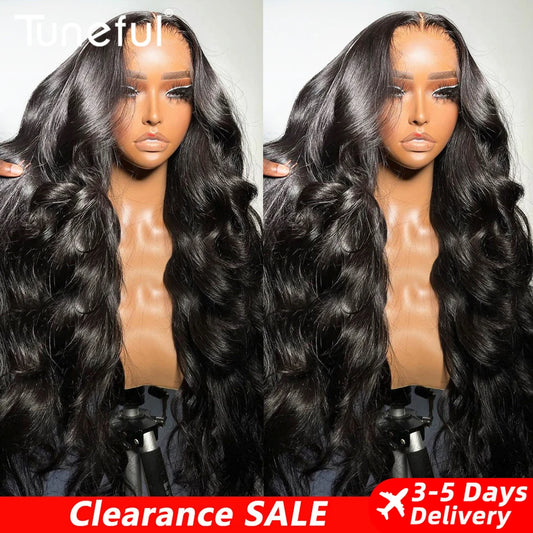 Tuneful HD Transparent 13x4 13x6 Lace Front Human Hair Wigs Raw Indian Body Wave Pre Plucked Human Hair Lace Frontal Wigs