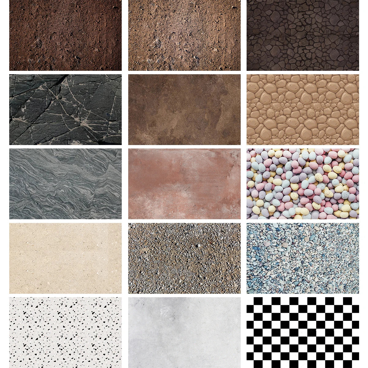 Dark Dirt Floor Photography Backdrop Gray Rock Cake Smash Christmas Baby Birthday Background Decor Photostudio Props