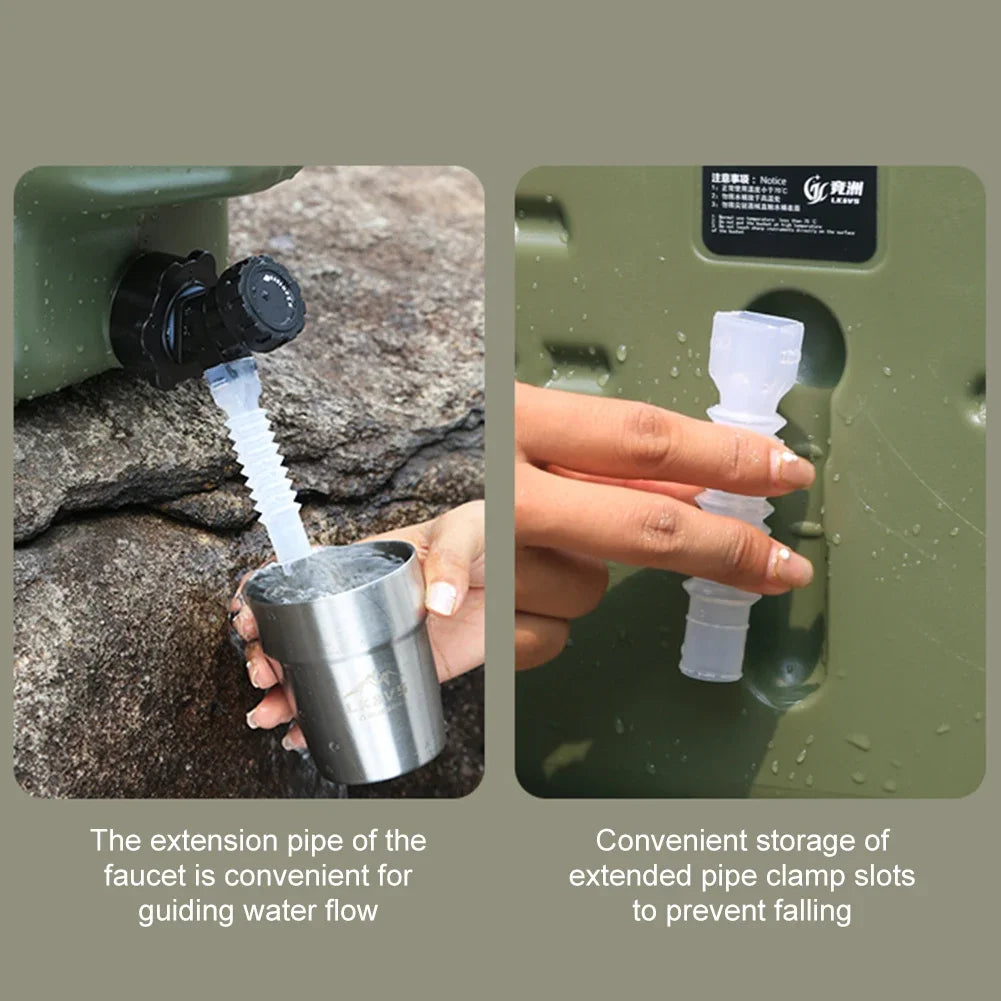 Camping Water Bottle with Detachable Faucet - Food-Grade Car Water Tank
