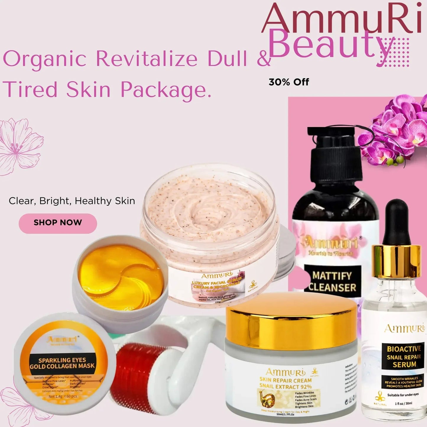 Ammuri Skincare Revitalize Dull Skin Products Package