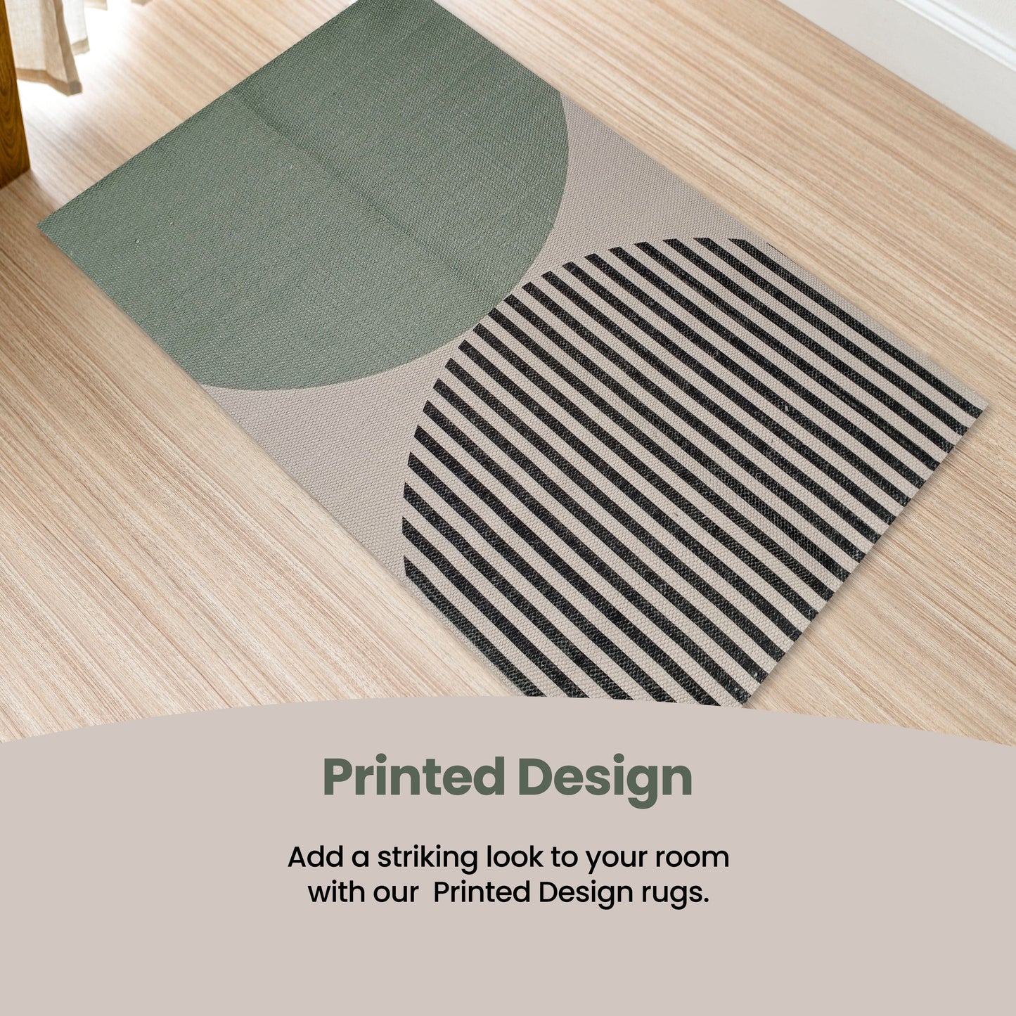 OLIVIA ROCCO Printed Rug Amphi Colour Non Slip Soft Durable Floor Rug For Living Room