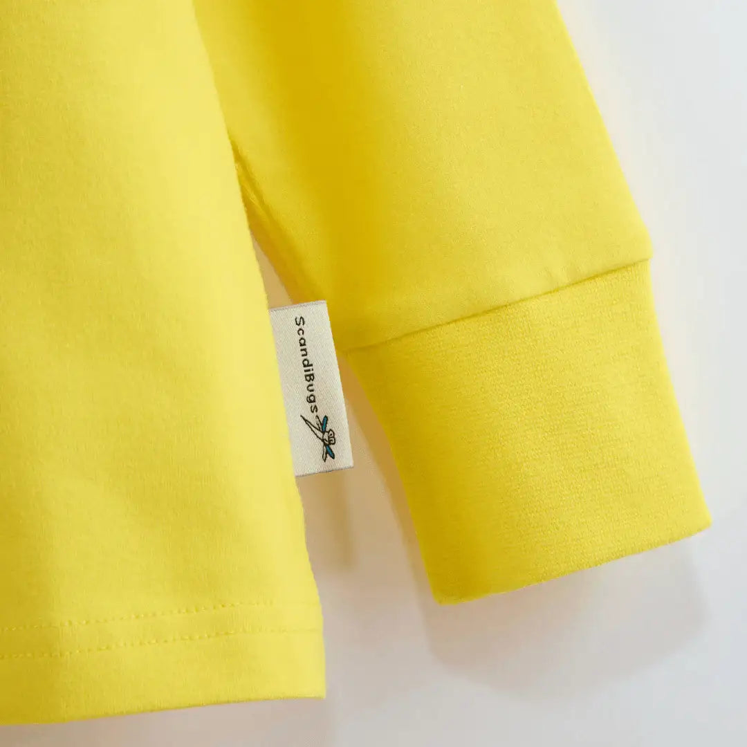 ScandiBugs Own Label Organic Long Sleeve Top - Sunshine Yellow