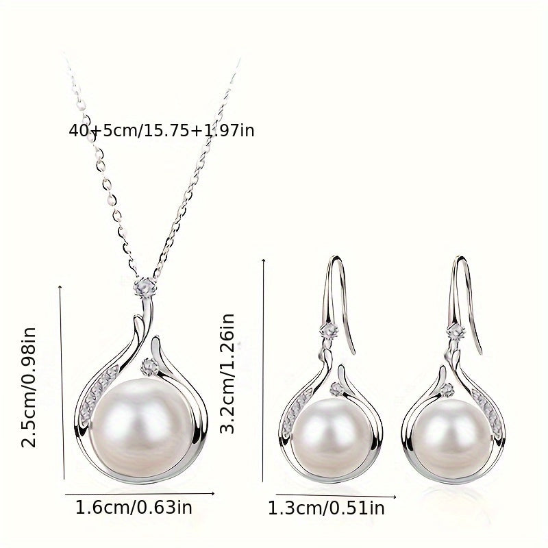 High-end and elegant pearl fashion necklace set