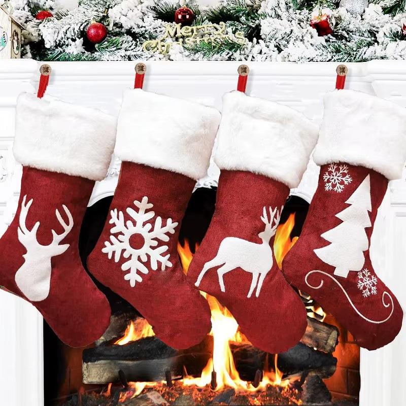 Handcrafted Knitted Christmas Stockings – Classic Holiday Décor for Gifts & Traditions
